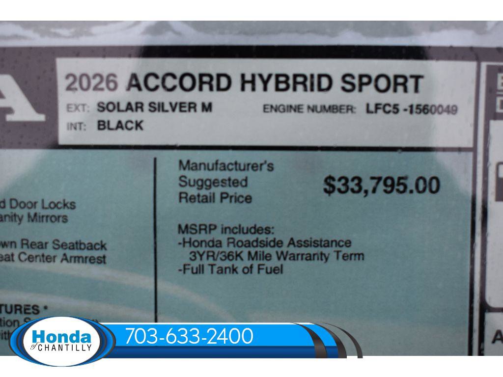 New 2026 Honda Accord Hybrid Sport image 38