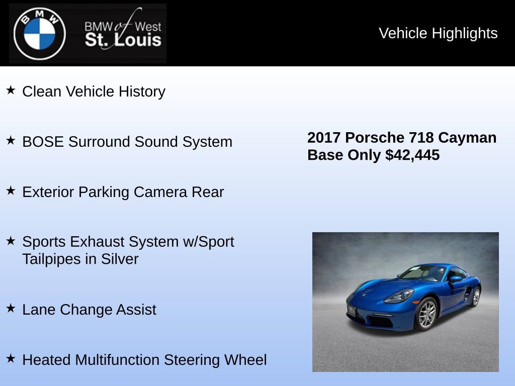 Used 2017 Porsche 718 Cayman RWD image 7