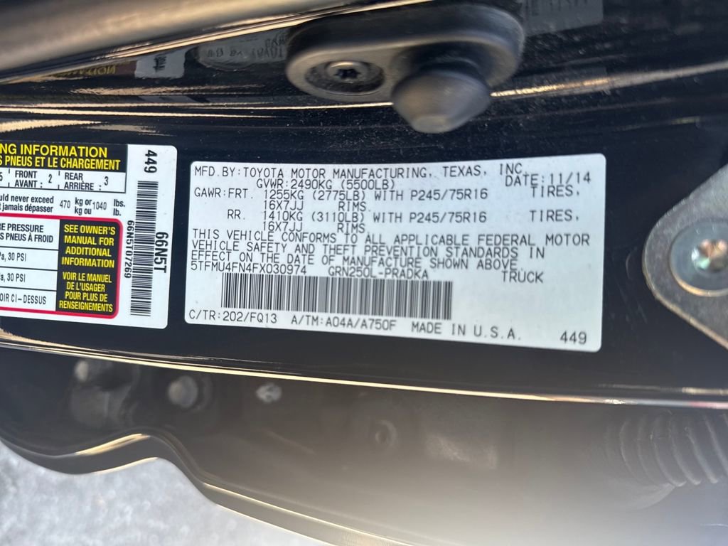 Used 2015 Toyota Tacoma 4x4 Double Cab w/ SR5 Package image 31