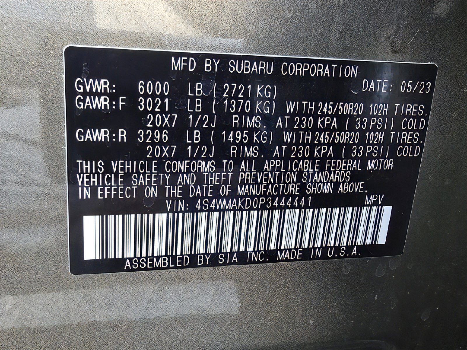 Used 2023 Subaru Ascent Onyx Edition Limited image 11