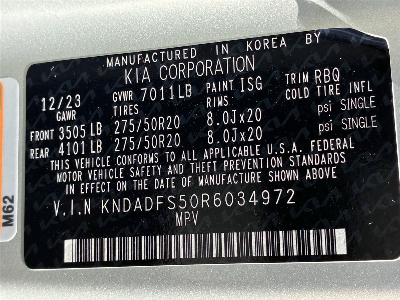Certified 2024 Kia EV9 Land AWD/4WD image 37