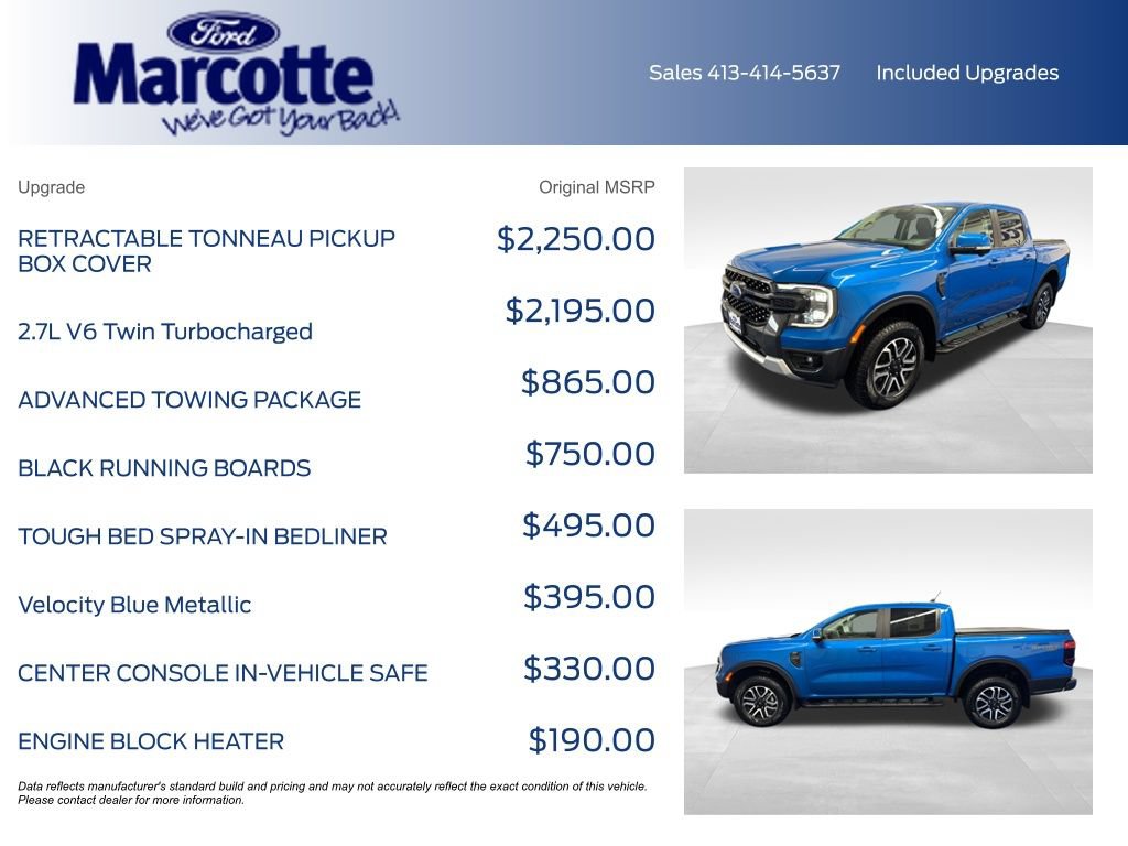 Certified 2025 Ford Ranger Lariat w/ Advanced Towing Package AWD/4WD image 4