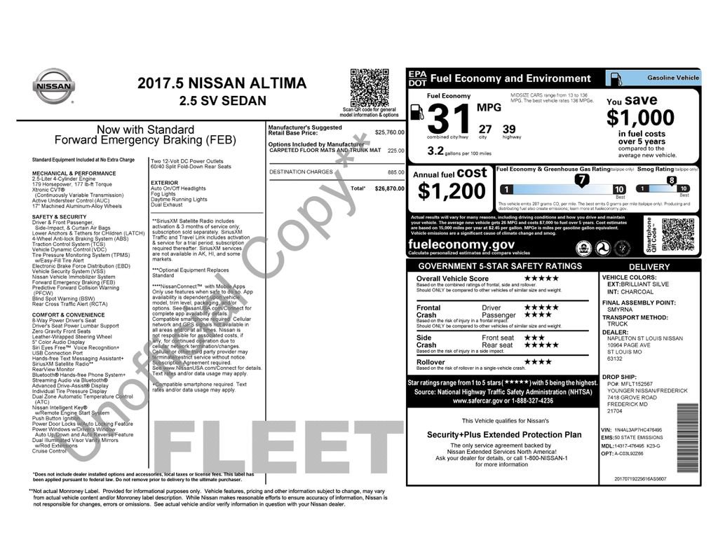 Used 2017 Nissan Altima 2.5 SV FWD image 6