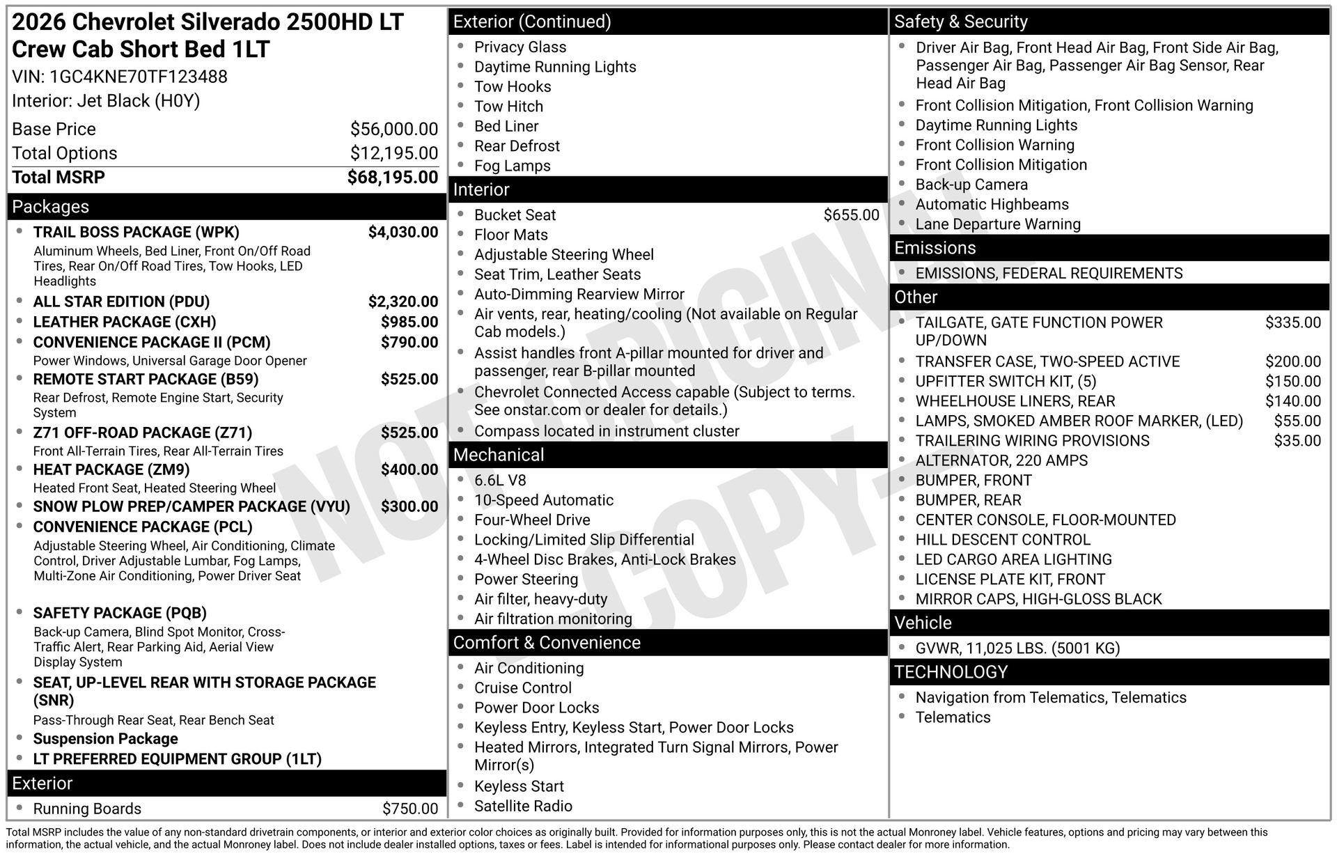 New 2026 Chevrolet Silverado 2500 LT w/ Trail Boss Package image 3