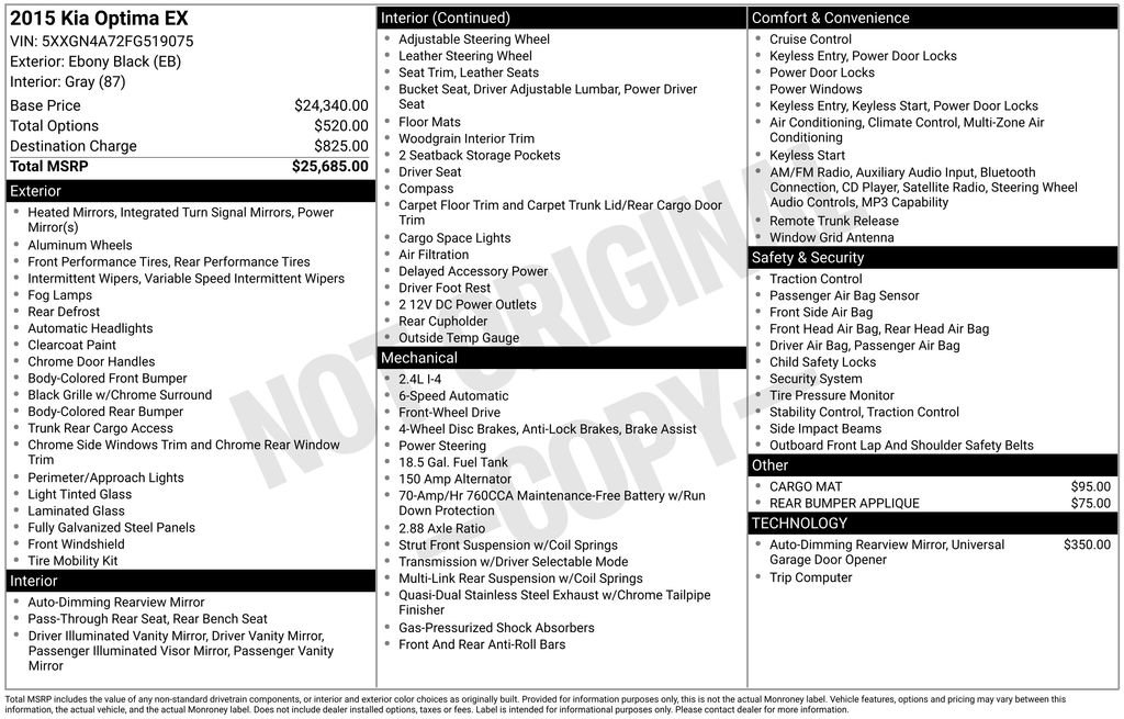 Used 2015 Kia Optima EX image 7