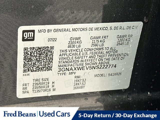 Used 2022 Chevrolet Equinox RS w/ RS Leather Package AWD/4WD image 40