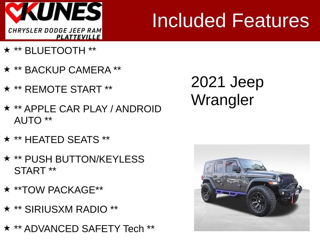 Used 2021 Jeep Wrangler Unlimited Sport S image 2