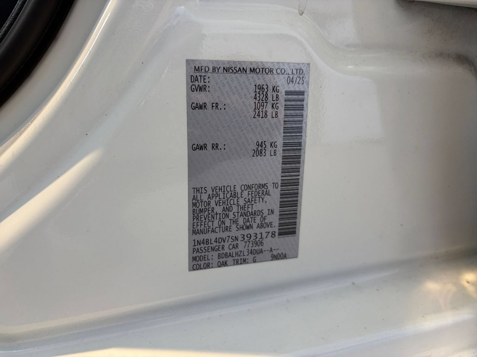 Used 2025 Nissan Altima 2.5 SV FWD image 28