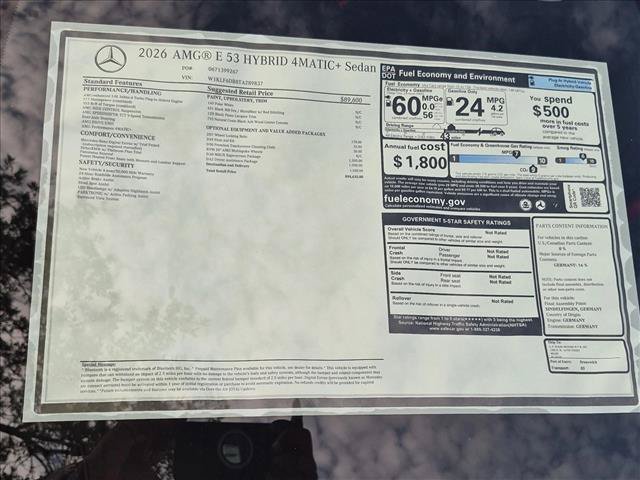 New 2026 Mercedes-Benz E 53 AMG e 4MATIC Sedan image 16