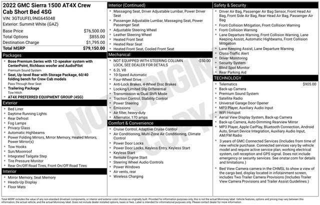 Used 2022 GMC Sierra 1500 AT4X AWD/4WD image 7