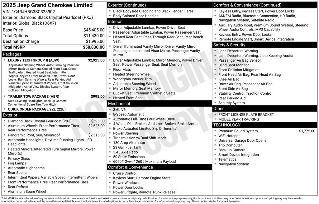Certified 2025 Jeep Grand Cherokee Limited w/ Luxury Tech Group II AWD/4WD image 42