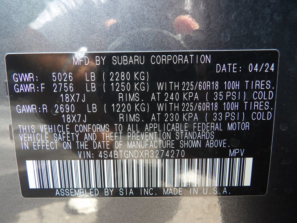 Used 2024 Subaru Outback Limited XT w/ Popular Package #2 AWD/4WD image 34