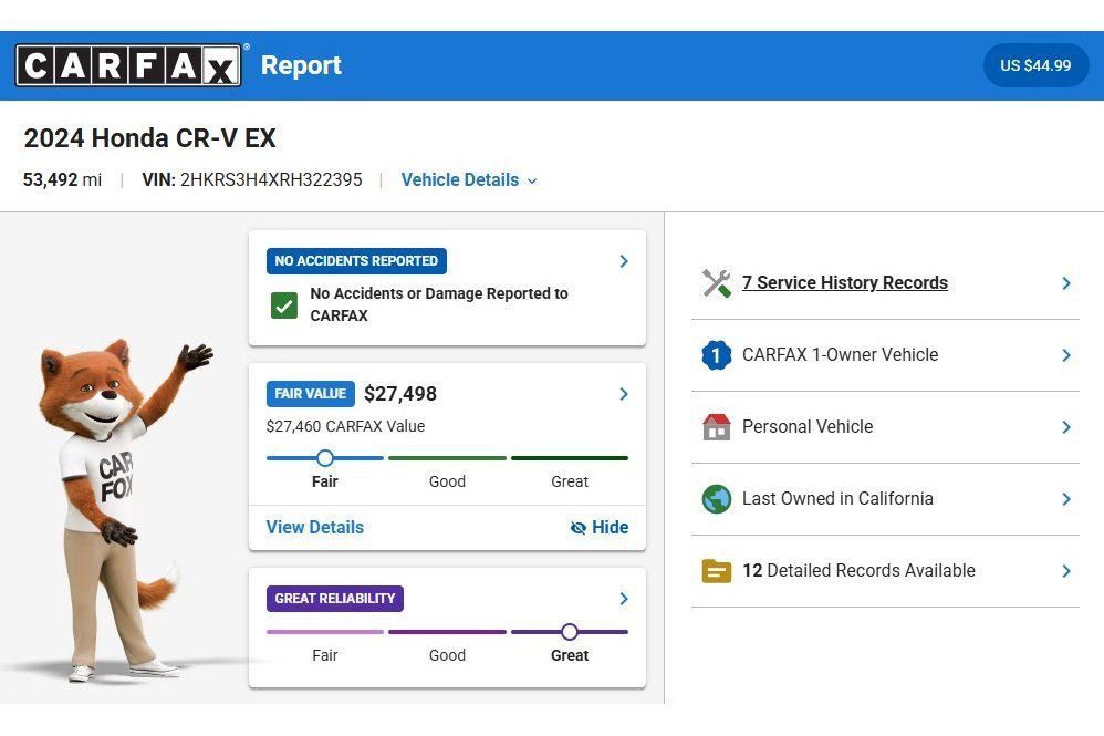 Used 2024 Honda CR-V EX image 3
