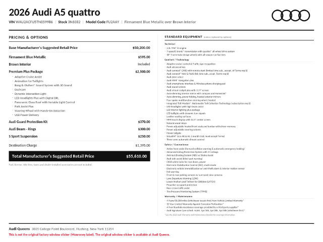 New 2026 Audi A5 Premium Plus AWD/4WD image 16