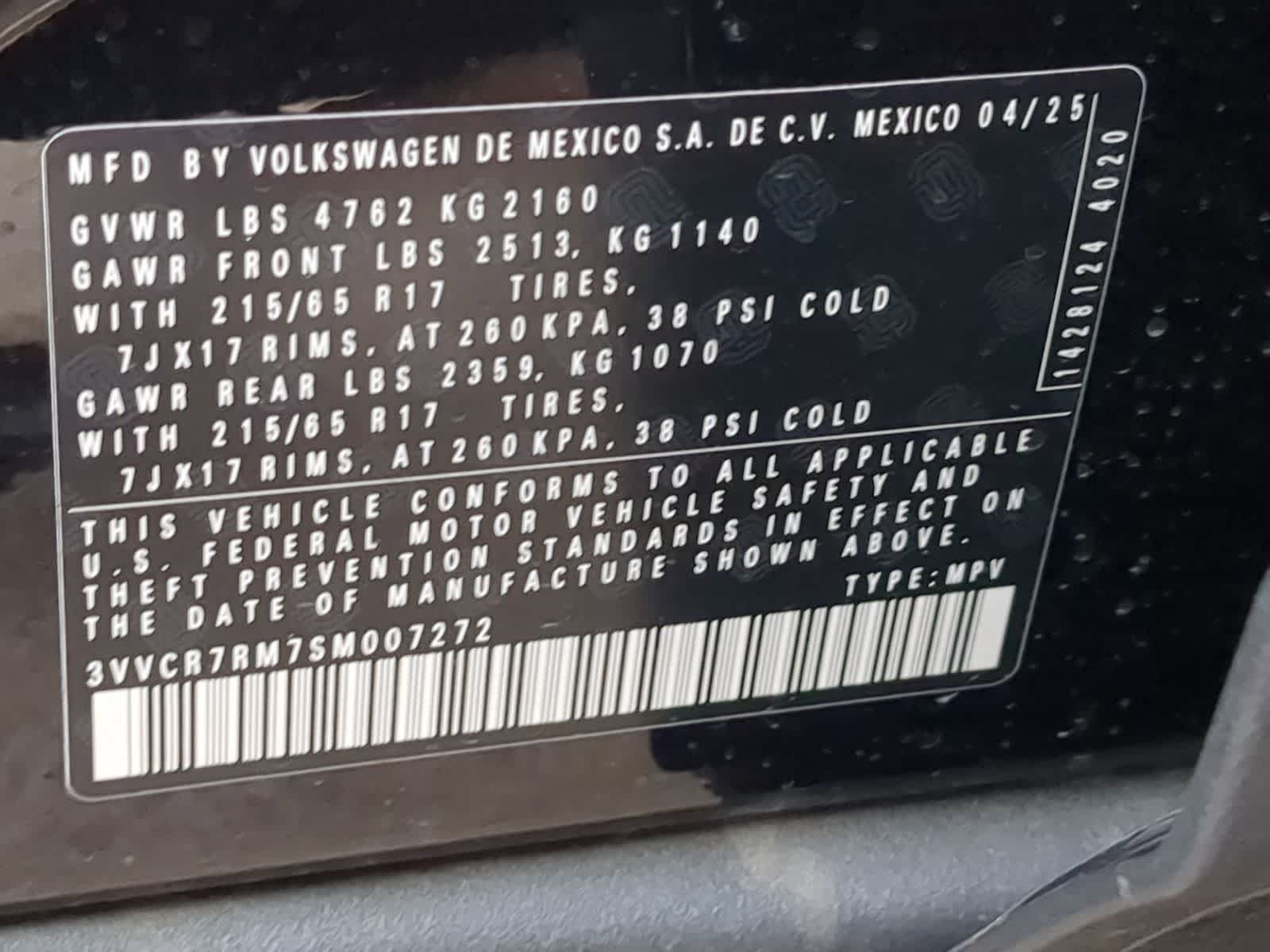 New 2025 Volkswagen Tiguan S FWD image 31