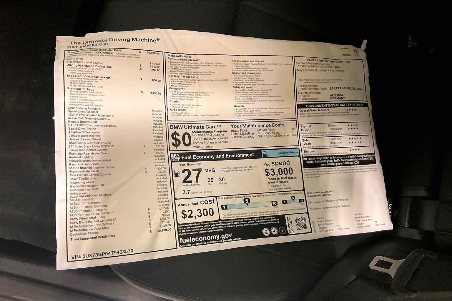 New 2026 BMW X3 M50 w/ Premium Package AWD/4WD image 19