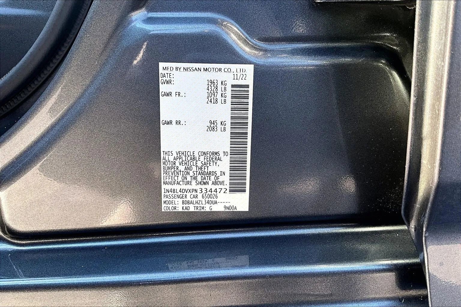 Used 2023 Nissan Altima 2.5 SV image 3