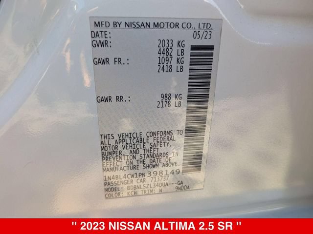 Certified 2023 Nissan Altima 2.5 SR AWD/4WD image 41