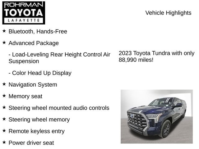 Used 2023 Toyota Tundra Platinum w/ Advanced Package image 7