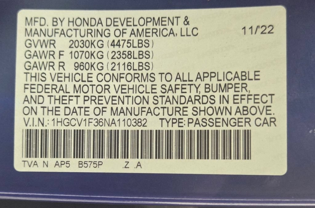 Used 2022 Honda Accord Sport image 33
