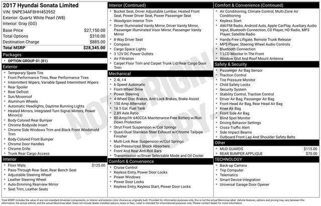 Used 2017 Hyundai Sonata Limited image 26
