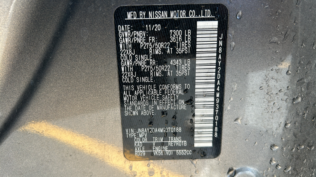 Used 2021 Nissan Armada Platinum w/ Captain's Chairs Package RWD image 34