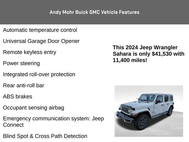 Used 2024 Jeep Wrangler Sahara w/ Technology Group image 12