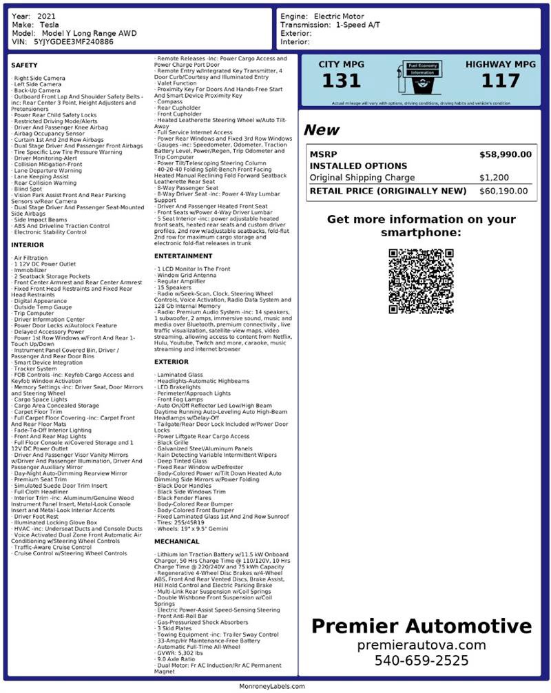 Used 2021 Tesla Model Y Long Range image 2