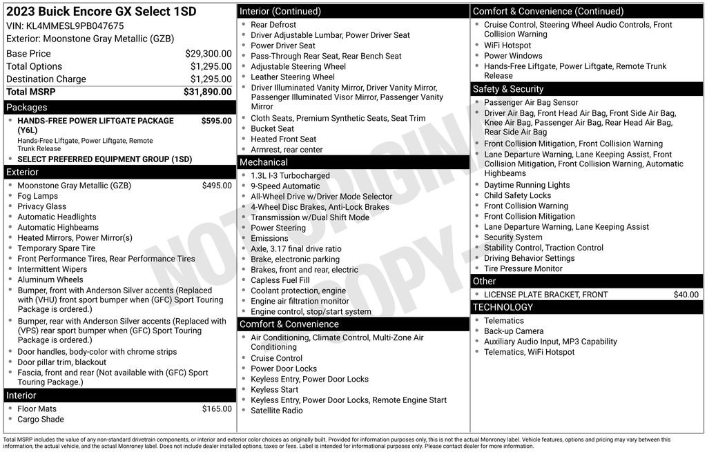Certified 2023 Buick Encore GX Select AWD/4WD image 32