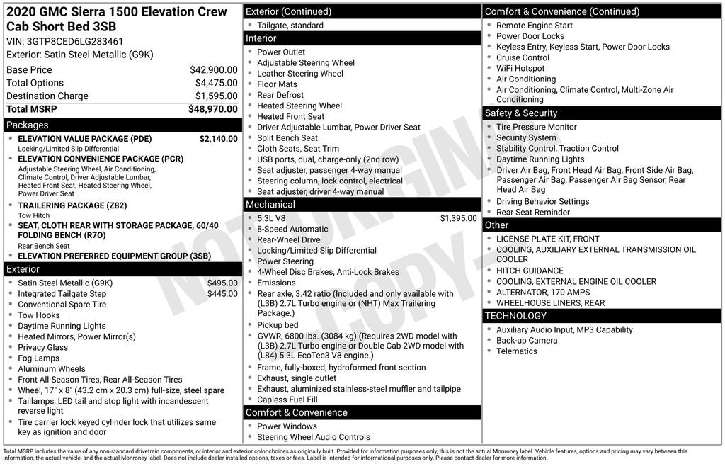 Used 2020 GMC Sierra 1500 Elevation w/ Elevation Value Package image 42