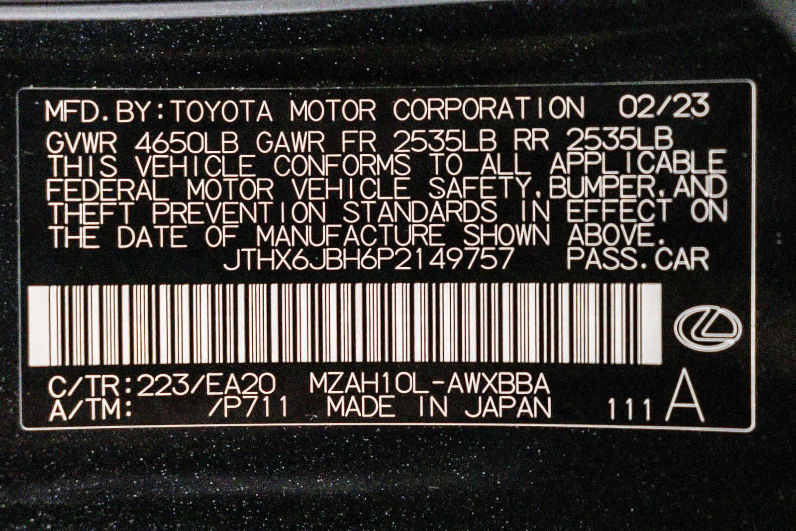 Certified 2023 Lexus UX 250h FWD w/ Accessory Package (Z2) image 23