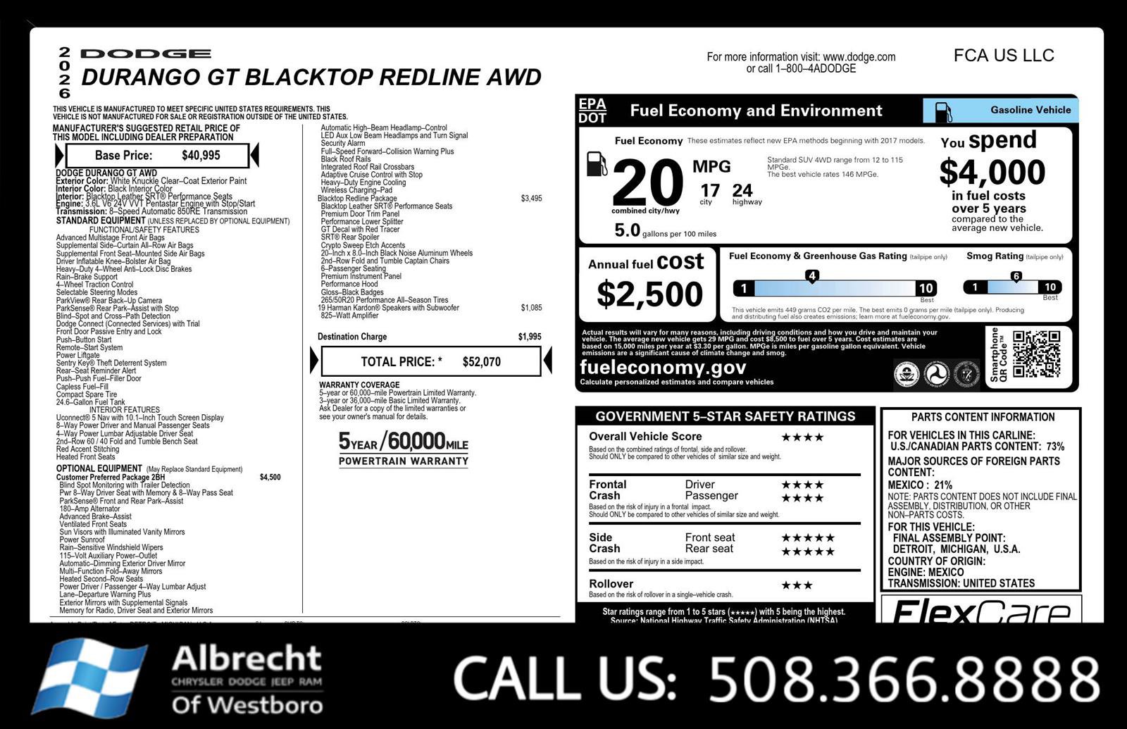 New 2026 Dodge Durango GT image 28