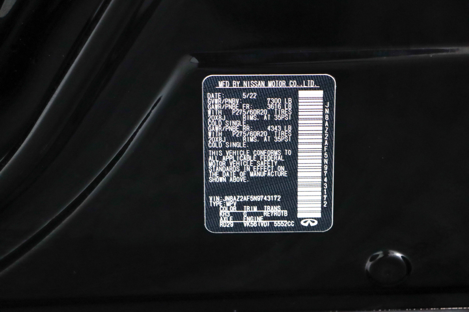 Used 2022 INFINITI QX80 Luxe w/ Cargo Package image 37