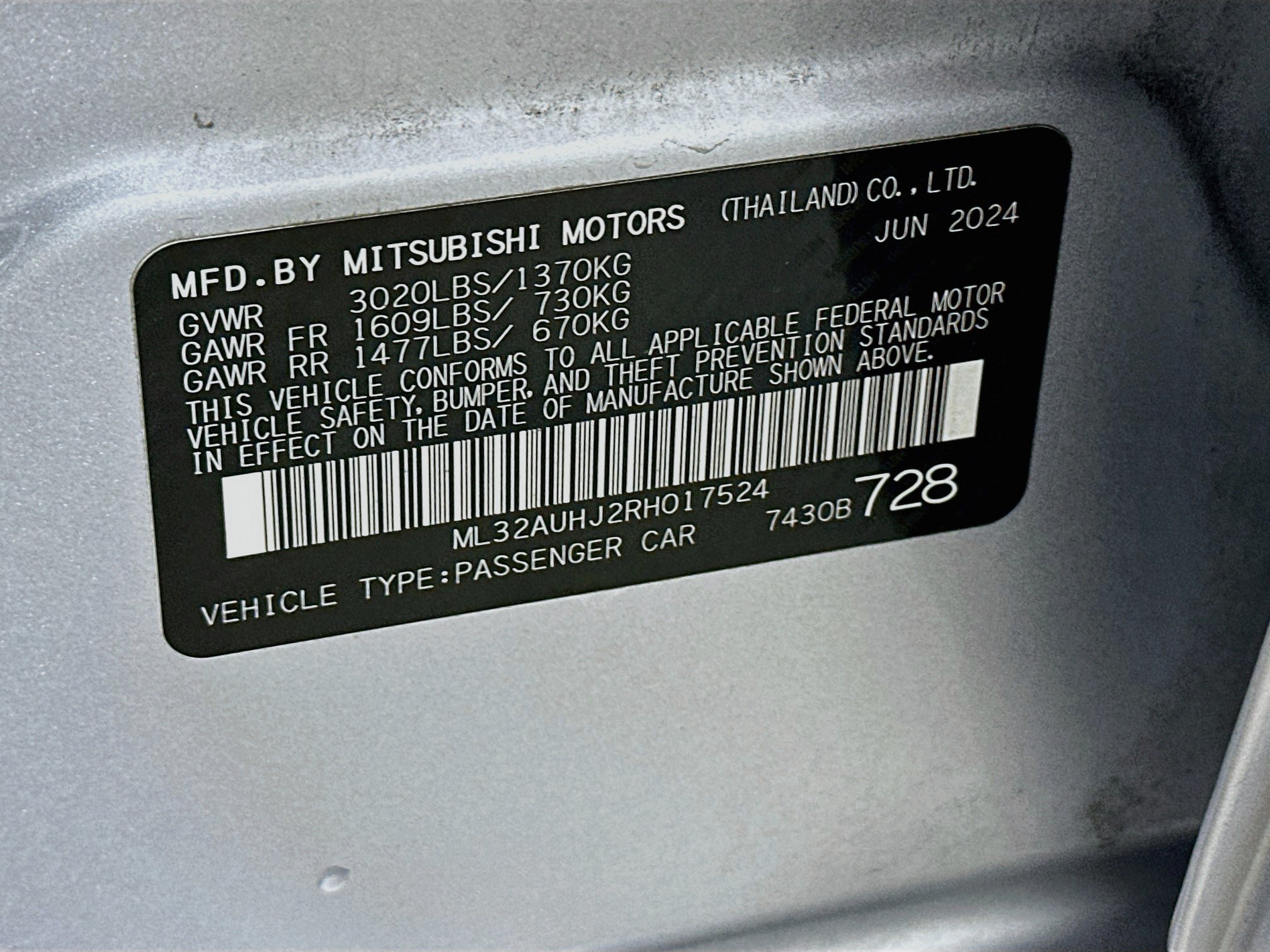 Used 2024 Mitsubishi Mirage ES FWD image 12