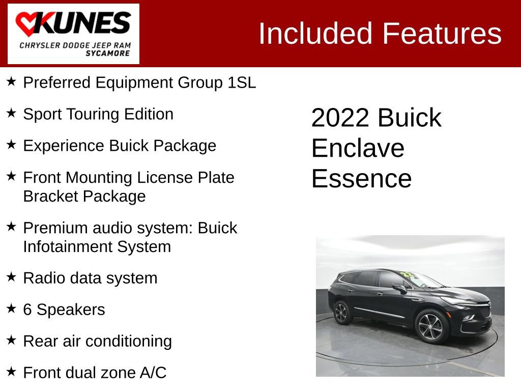Used 2022 Buick Enclave Essence w/ Experience Buick Package AWD/4WD image 3