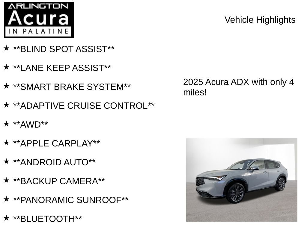 New 2025 Acura ADX A-Spec image 7