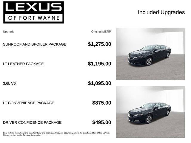 Used 2018 Chevrolet Impala LT w/ Sunroof and Spoiler Package FWD image 4
