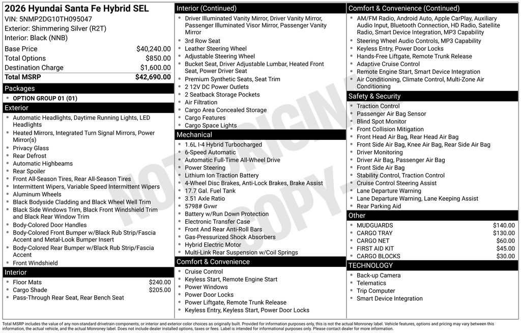 New 2026 Hyundai Santa Fe SEL image 5
