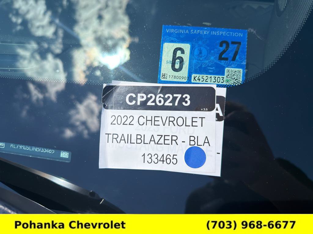 Certified 2022 Chevrolet TrailBlazer RS w/ Technology Package AWD/4WD image 36