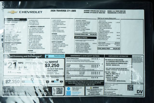 New 2026 Chevrolet Traverse Z71 w/ Enhanced Driving Package AWD/4WD image 33