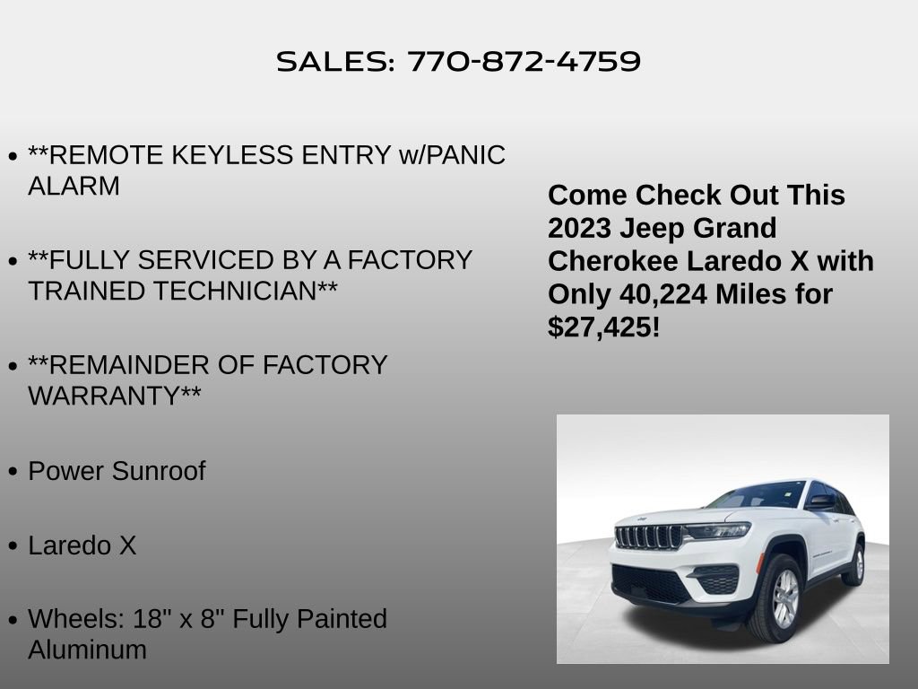 Used 2023 Jeep Grand Cherokee Laredo X image 10
