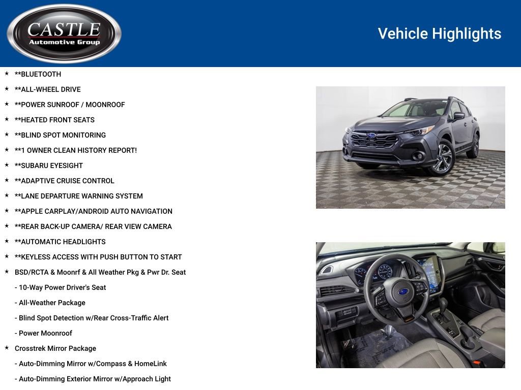 Used 2024 Subaru Crosstrek 2.0i Premium AWD/4WD image 3
