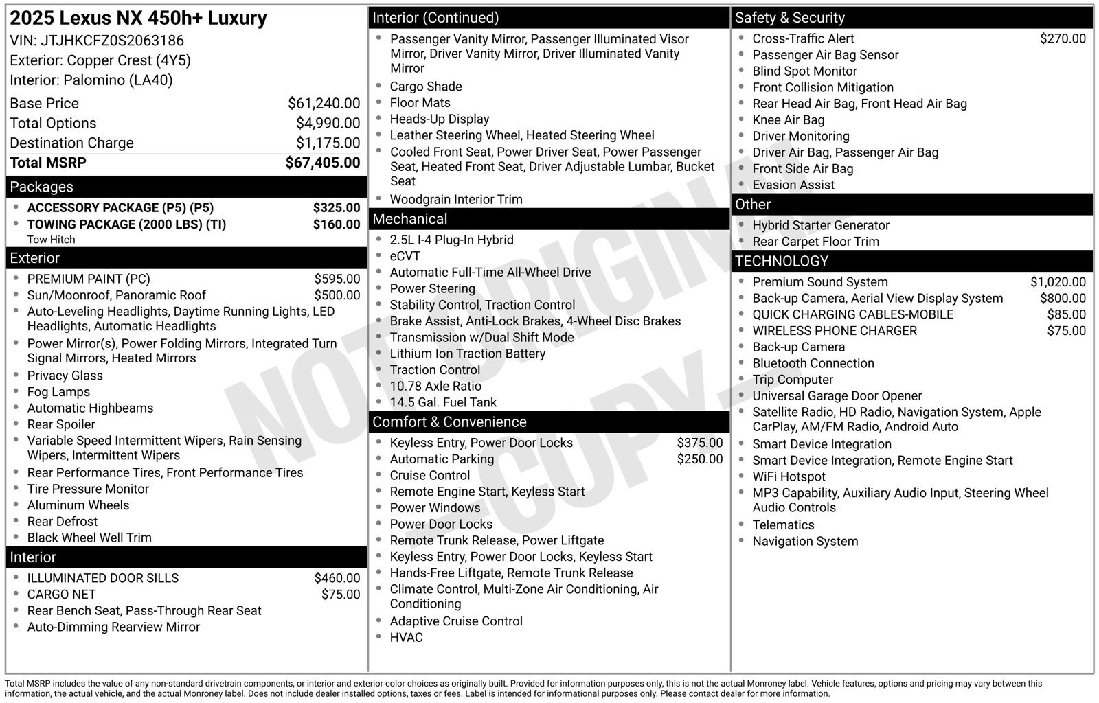 Used 2025 Lexus NX 450h+ AWD w/ Accessory Package (P5) image 40