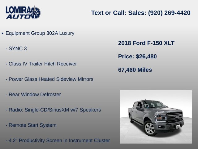 Used 2018 Ford F150 XLT w/ Equipment Group 302A Luxury AWD/4WD image 8