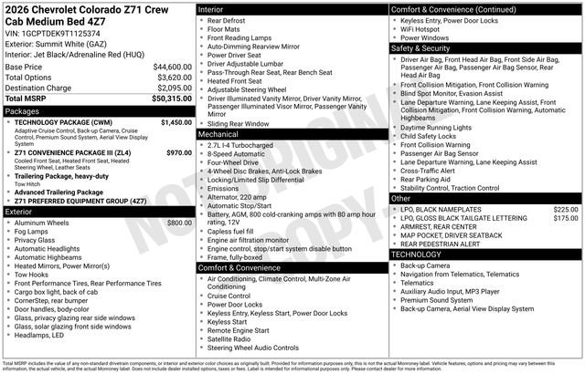 New 2026 Chevrolet Colorado Z71 w/ Technology Package image 5