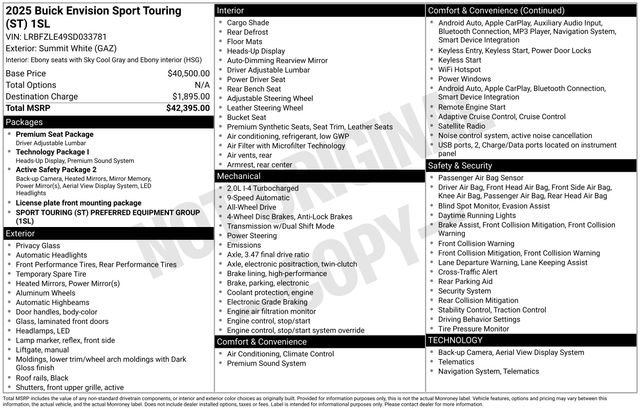 Used 2025 Buick Envision Sport Touring image 5