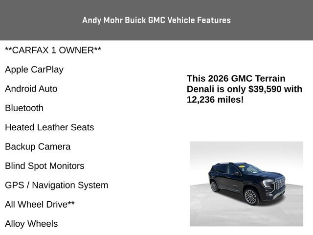 Used 2026 GMC Terrain Denali w/ LPO, Floor Liner Package AWD/4WD image 4