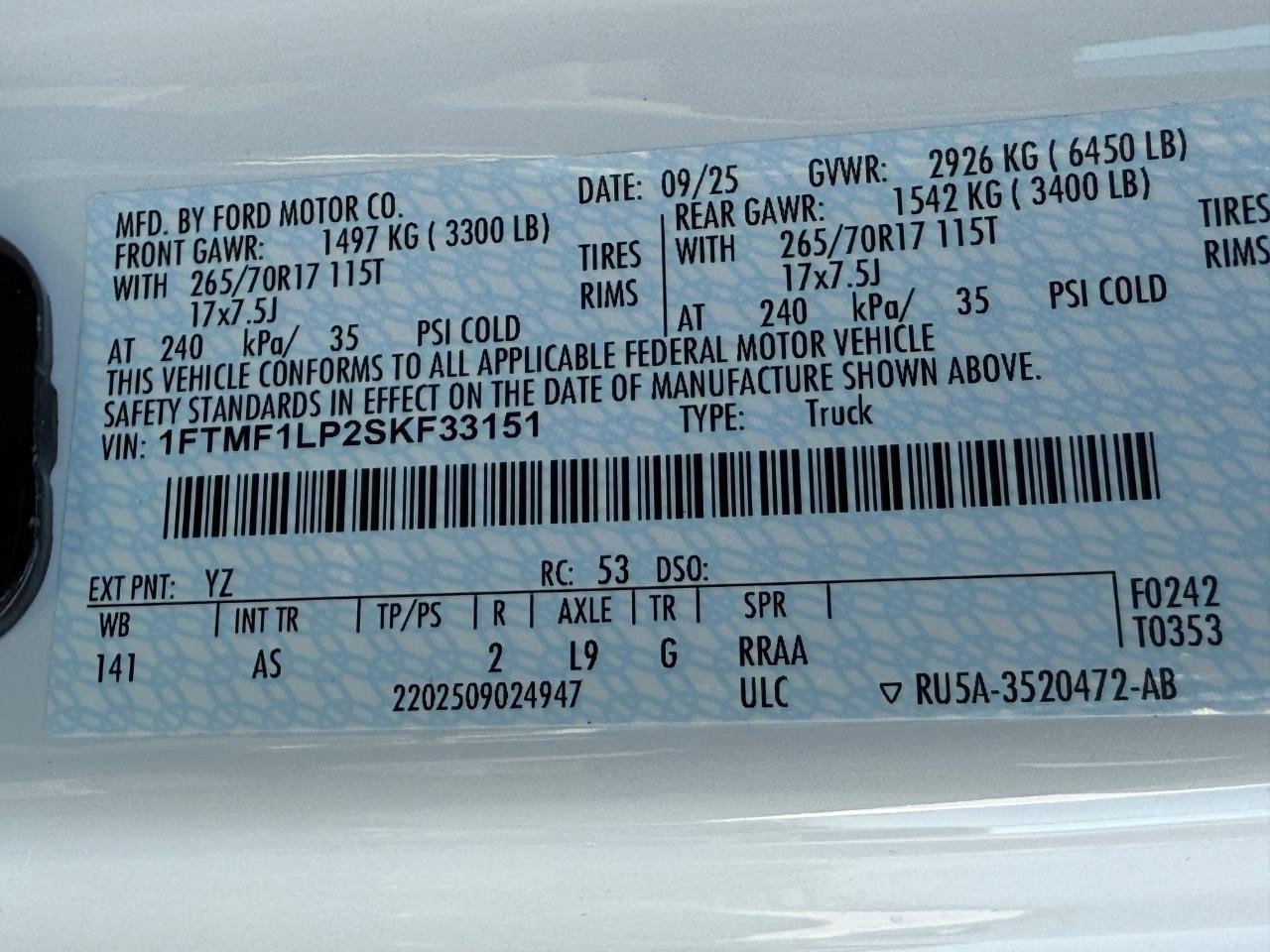 New 2025 Ford F150 XL image 19