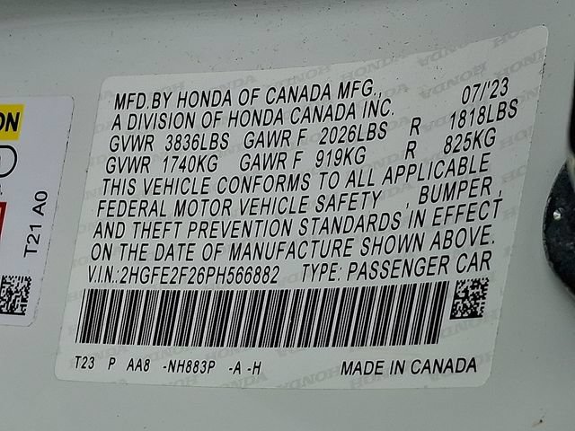 Certified 2023 Honda Civic LX image 23