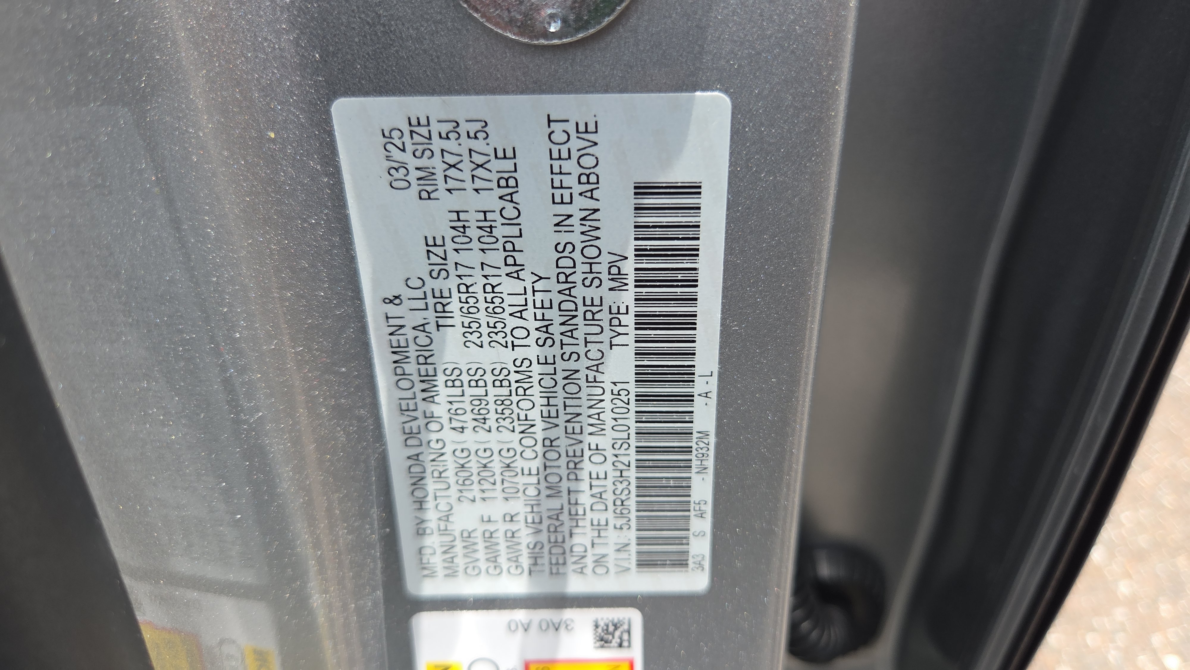 Certified 2025 Honda CR-V LX image 16